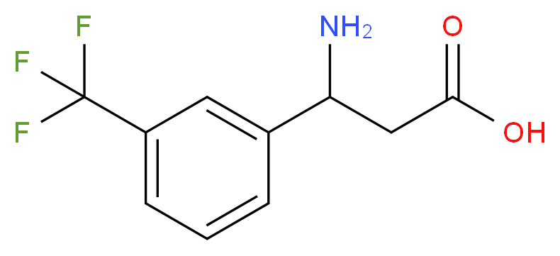 3-Amino-3-[3-(trifluoromethyl)phenyl]propanoic acid_分子结构_CAS_143438-91-9)