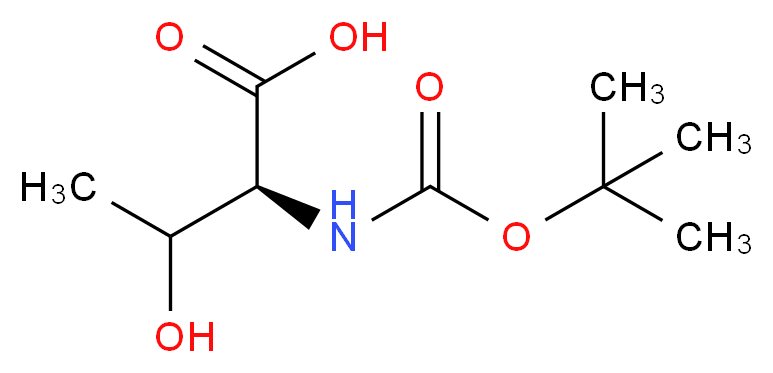 N-&alpha;-t-BOC-L-THREONINE_分子结构_CAS_2592-18-9)