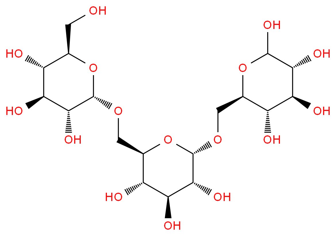 (3R,4S,5S,6R)-6-({[(2S,3R,4S,5S,6R)-3,4,5-trihydroxy-6-({[(2S,3R,4S,5S,6R)-3,4,5-trihydroxy-6-(hydroxymethyl)oxan-2-yl]oxy}methyl)oxan-2-yl]oxy}methyl)oxane-2,3,4,5-tetrol_分子结构_CAS_3371-50-4