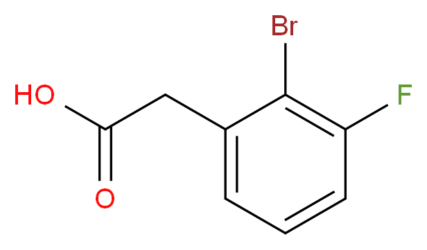 2-Bromo-3-fluorophenylacetic acid_分子结构_CAS_958454-33-6)