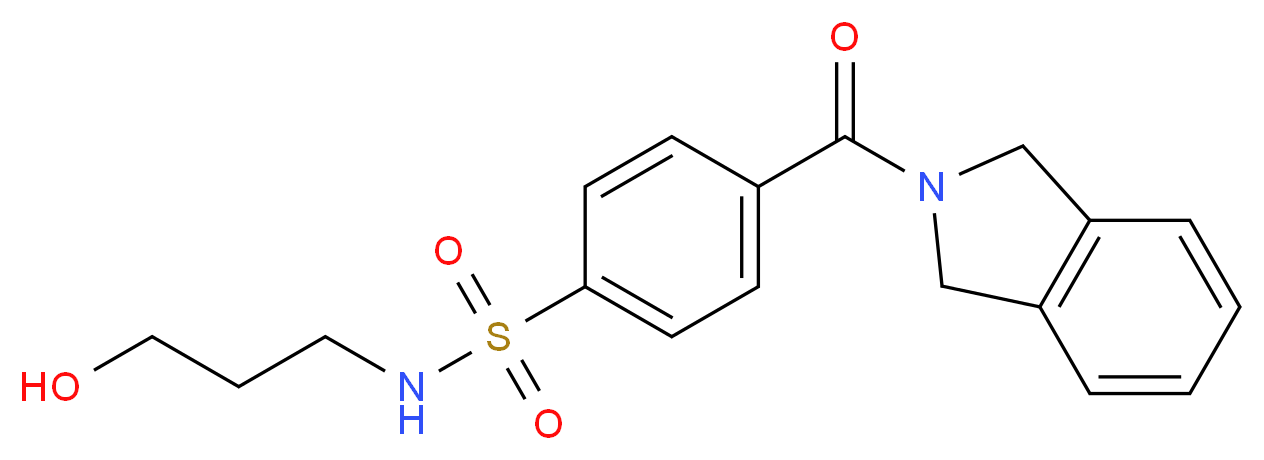 4-(1,3-dihydro-2H-isoindol-2-ylcarbonyl)-N-(3-hydroxypropyl)benzenesulfonamide_分子结构_CAS_)