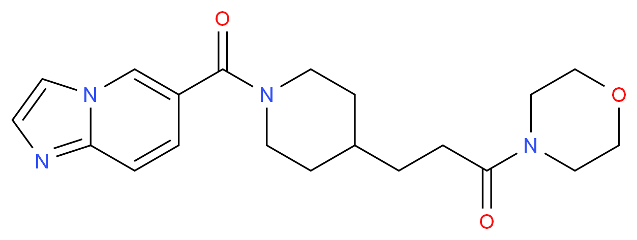 6-{[4-(3-morpholin-4-yl-3-oxopropyl)piperidin-1-yl]carbonyl}imidazo[1,2-a]pyridine_分子结构_CAS_)