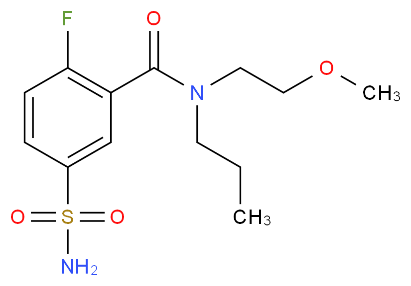 5-(aminosulfonyl)-2-fluoro-N-(2-methoxyethyl)-N-propylbenzamide_分子结构_CAS_)