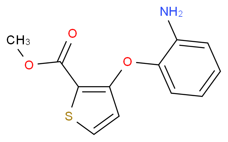 methyl 3-(2-aminophenoxy)thiophene-2-carboxylate_分子结构_CAS_91041-21-3