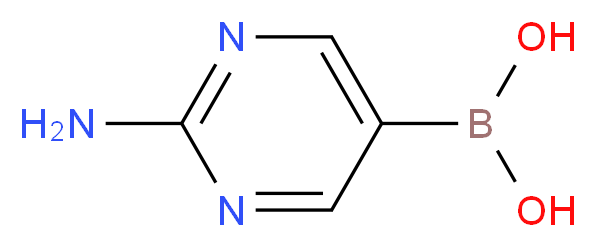 2-Amino-pyrimidine-5-boronic acid_分子结构_CAS_936250-22-5)