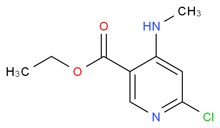 ethyl 6-chloro-4-(methylamino)pyridine-3-carboxylate_分子结构_CAS_449811-28-3