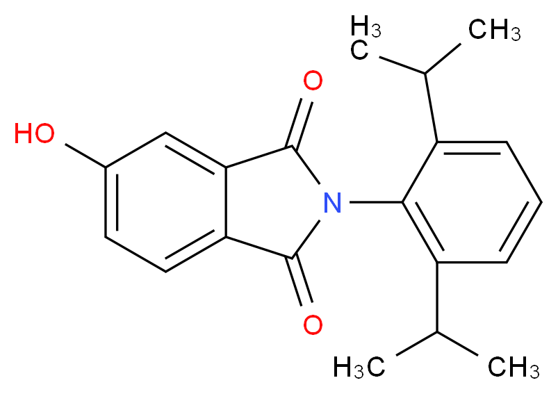 2-[2,6-bis(propan-2-yl)phenyl]-5-hydroxy-2,3-dihydro-1H-isoindole-1,3-dione_分子结构_CAS_105624-86-0