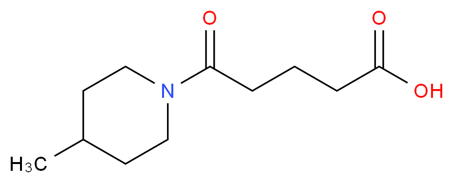 5-(4-Methyl-piperidin-1-yl)-5-oxo-pentanoic acid_分子结构_CAS_436087-10-4)