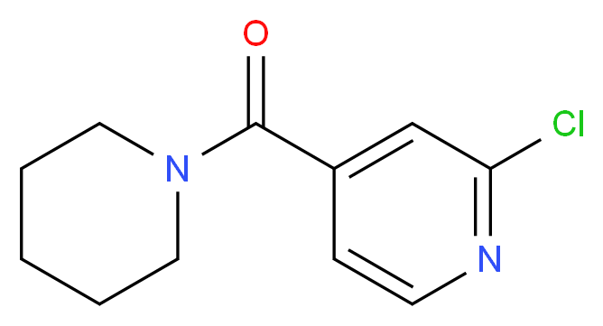 2-Chloro-4-(piperidin-1-ylcarbonyl)pyridine_分子结构_CAS_90287-80-2)