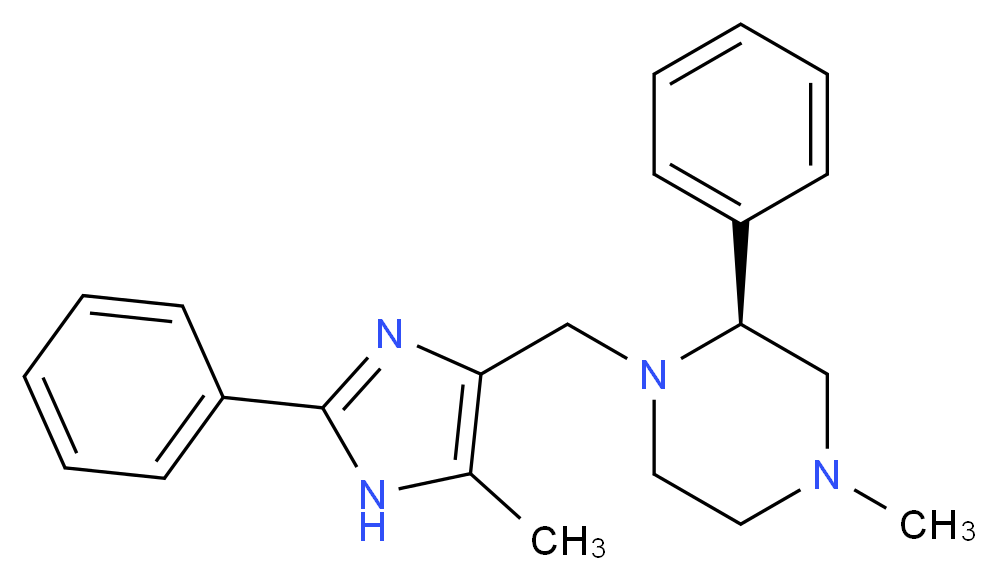 (2S)-4-methyl-1-[(5-methyl-2-phenyl-1H-imidazol-4-yl)methyl]-2-phenylpiperazine_分子结构_CAS_)