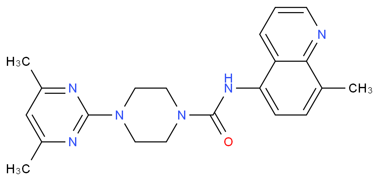 4-(4,6-dimethylpyrimidin-2-yl)-N-(8-methylquinolin-5-yl)piperazine-1-carboxamide_分子结构_CAS_)