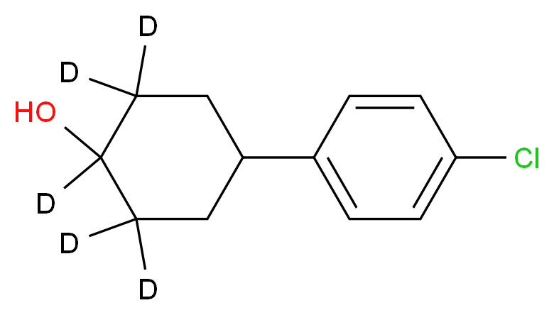 4-(4-chlorophenyl)(1,2,2,6,6-<sup>2</sup>H<sub>5</sub>)cyclohexan-1-ol_分子结构_CAS_1189961-66-7