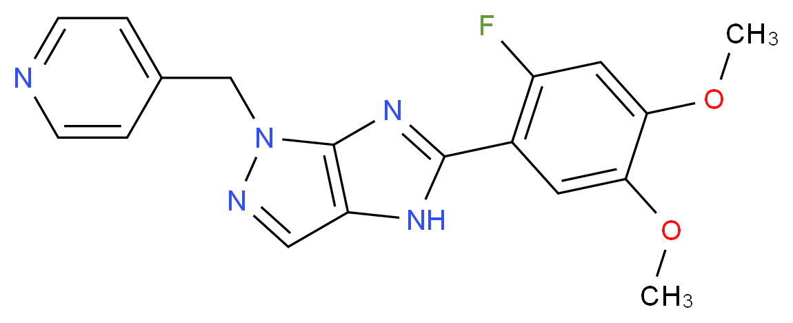5-(2-fluoro-4,5-dimethoxyphenyl)-1-(pyridin-4-ylmethyl)-1,4-dihydroimidazo[4,5-c]pyrazole_分子结构_CAS_)