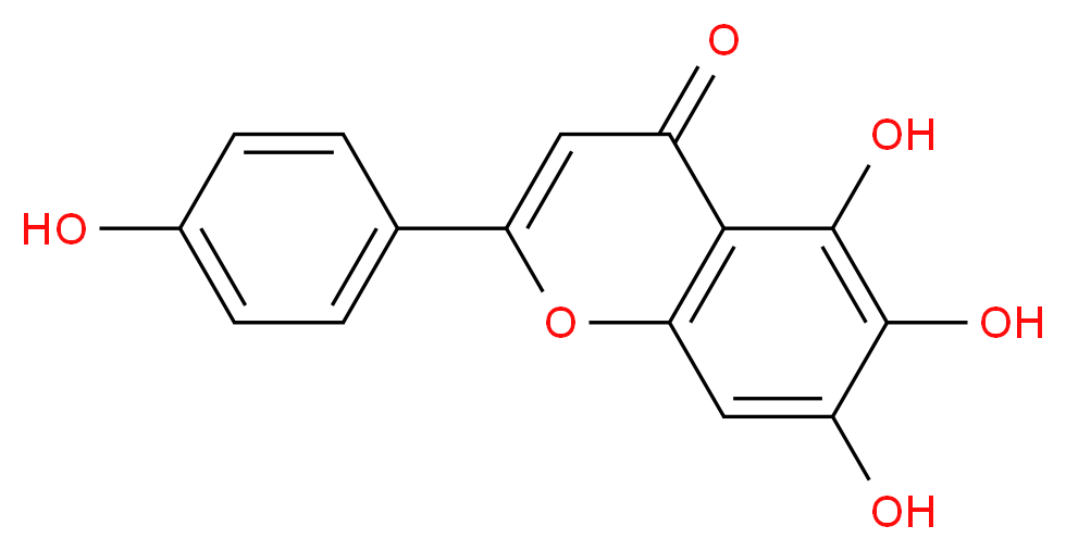5,6,7-trihydroxy-2-(4-hydroxyphenyl)-4H-chromen-4-one_分子结构_CAS_529-53-3
