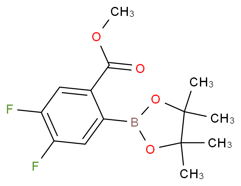 Methyl 4,5-difluoro-2-(4,4,5,5-tetramethyl-1,3,2-dioxaborolan-2-yl)benzoate_分子结构_CAS_1333122-75-0)