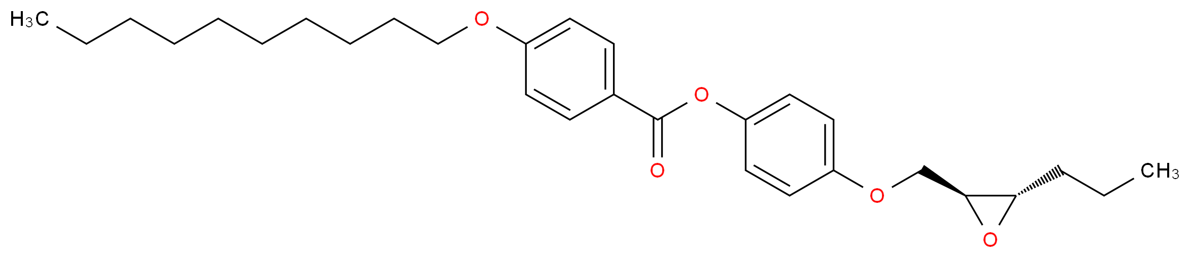 4-{[(2S,3S)-3-propyloxiran-2-yl]methoxy}phenyl 4-(decyloxy)benzoate_分子结构_CAS_107133-34-6