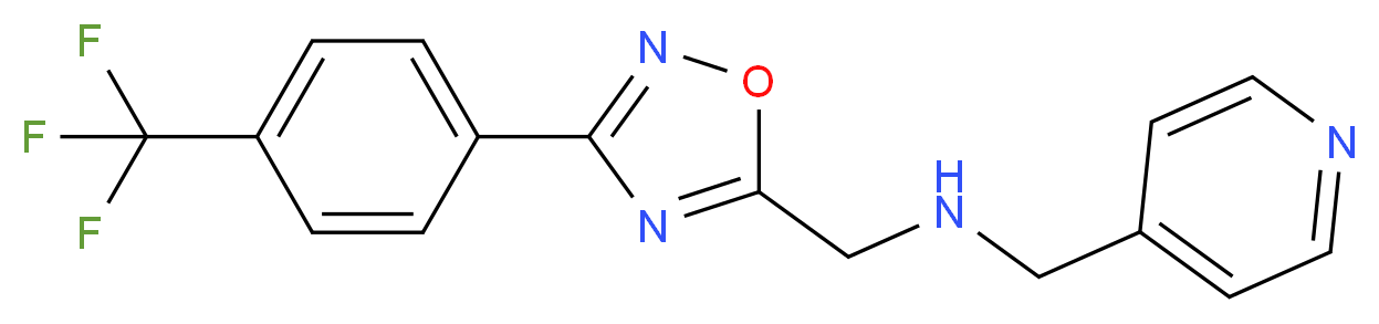 (4-pyridinylmethyl)({3-[4-(trifluoromethyl)phenyl]-1,2,4-oxadiazol-5-yl}methyl)amine_分子结构_CAS_)