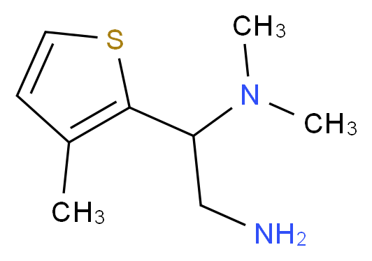 [2-amino-1-(3-methylthiophen-2-yl)ethyl]dimethylamine_分子结构_CAS_954573-16-1