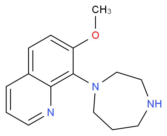 8-(1,4-diazepan-1-yl)-7-methoxyquinoline_分子结构_CAS_1226694-16-1