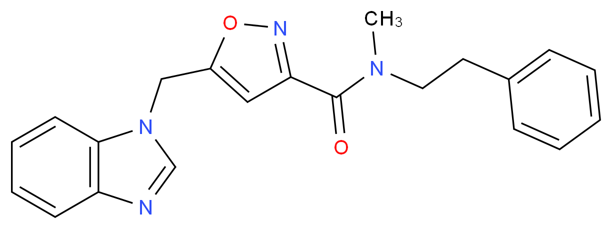 5-(1H-benzimidazol-1-ylmethyl)-N-methyl-N-(2-phenylethyl)-3-isoxazolecarboxamide_分子结构_CAS_)