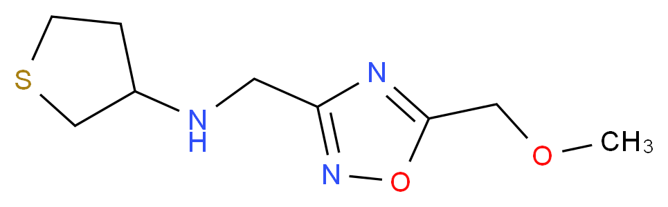 N-{[5-(methoxymethyl)-1,2,4-oxadiazol-3-yl]methyl}tetrahydrothiophen-3-amine_分子结构_CAS_)