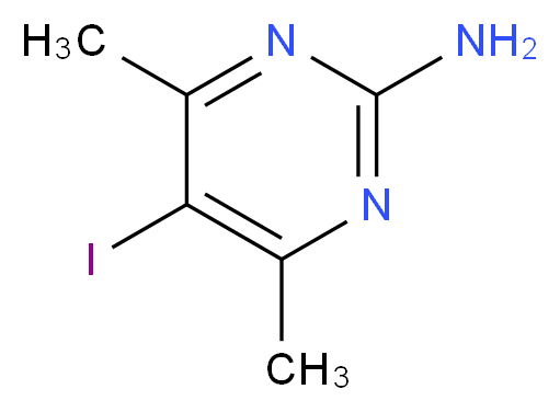 2-Amino-5-iodo-4,6-dimethylpyrimidine_分子结构_CAS_2033-47-8)