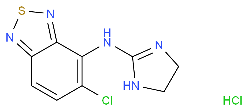 5-chloro-N-(4,5-dihydro-1H-imidazol-2-yl)benzo[c][1,2,5]thiadiazol-4-amine hydrochloride_分子结构_CAS_)