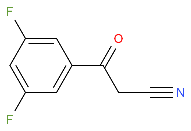 3-(3,5-difluorophenyl)-3-oxopropanenitrile_分子结构_CAS_842140-51-6
