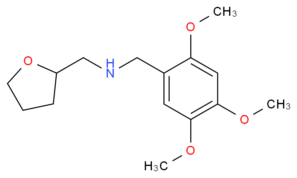 (Tetrahydro-furan-2-ylmethyl)-(2,4,5-trimethoxy-benzyl)-amine_分子结构_CAS_)