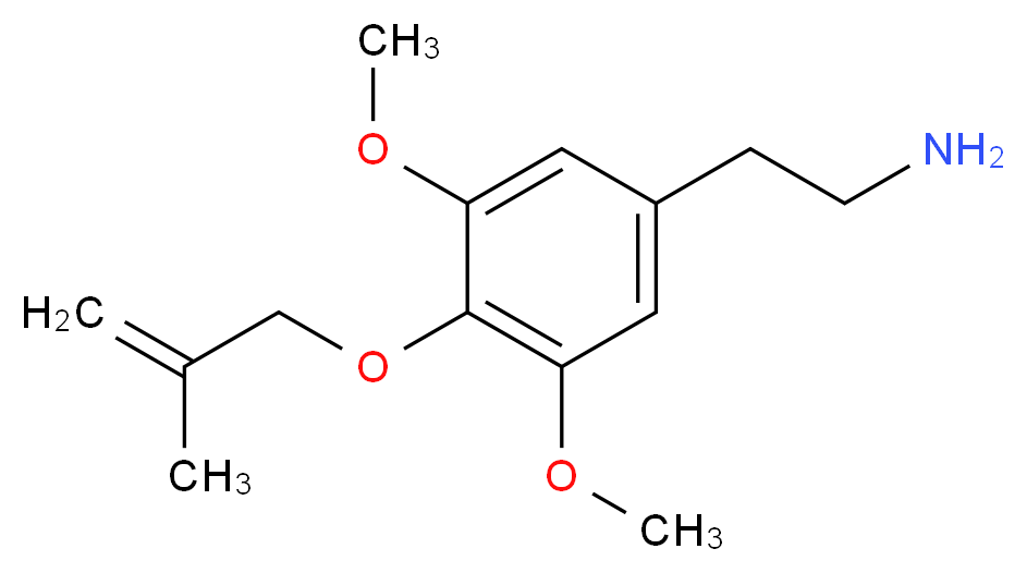 2-{3,5-dimethoxy-4-[(2-methylprop-2-en-1-yl)oxy]phenyl}ethan-1-amine_分子结构_CAS_207740-41-8