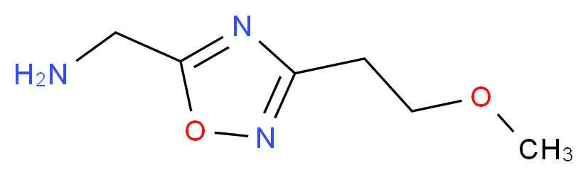 [3-(2-methoxyethyl)-1,2,4-oxadiazol-5-yl]methanamine_分子结构_CAS_1119451-09-0