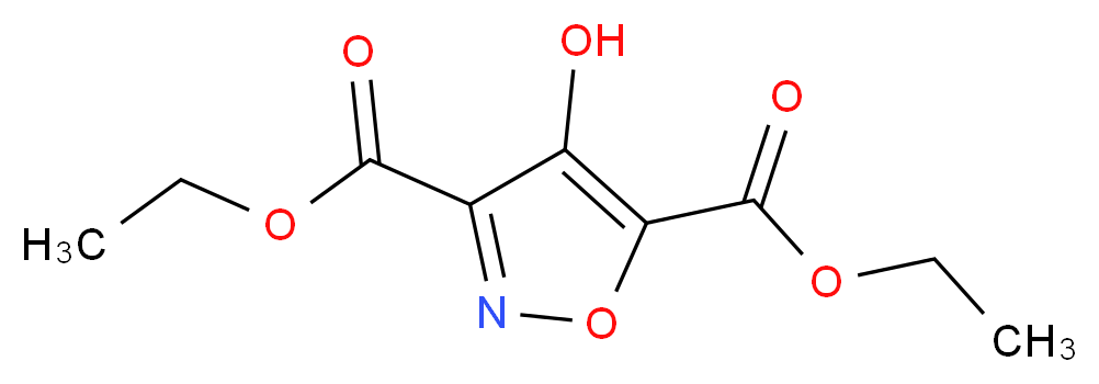 3,5-diethyl 4-hydroxy-1,2-oxazole-3,5-dicarboxylate_分子结构_CAS_23468-99-7