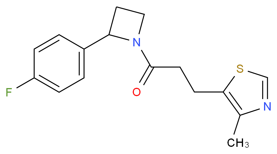 5-{3-[2-(4-fluorophenyl)-1-azetidinyl]-3-oxopropyl}-4-methyl-1,3-thiazole_分子结构_CAS_)