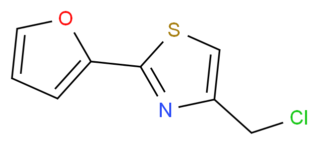 4-(chloromethyl)-2-(2-furyl)-1,3-thiazole_分子结构_CAS_13386-49-7)