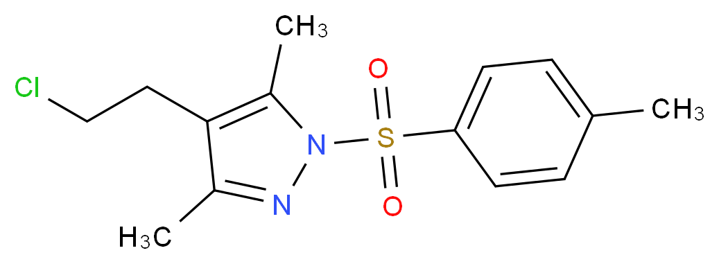 3,5-Dimethyl-4'-(2-chloroethyl)-1-(4-toluenesulphonyl)pyrazole_分子结构_CAS_)