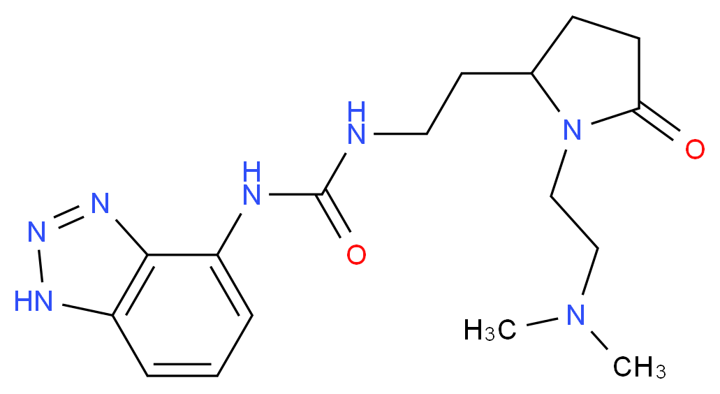 N-1H-1,2,3-benzotriazol-4-yl-N'-(2-{1-[2-(dimethylamino)ethyl]-5-oxopyrrolidin-2-yl}ethyl)urea_分子结构_CAS_)