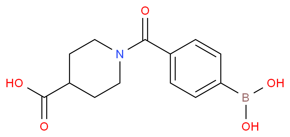 4-(1-Carbonyl-4-carboxypiperidine)benzeneboronic acid 98%_分子结构_CAS_850593-02-1)