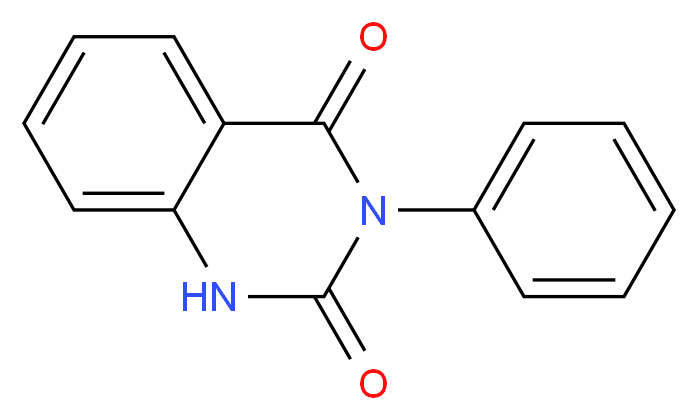 3-phenyl-1,2,3,4-tetrahydroquinazoline-2,4-dione_分子结构_CAS_603-23-6