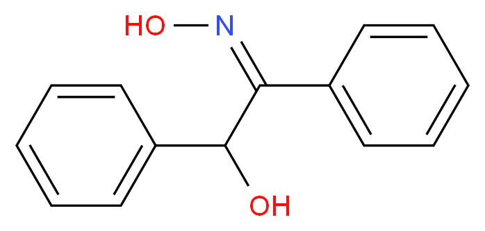 (2Z)-2-(N-hydroxyimino)-1,2-diphenylethan-1-ol_分子结构_CAS_441-38-3