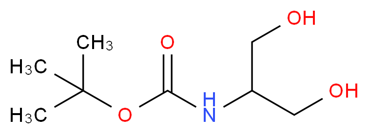 tert-butyl N-(1,3-dihydroxypropan-2-yl)carbamate_分子结构_CAS_125414-41-7