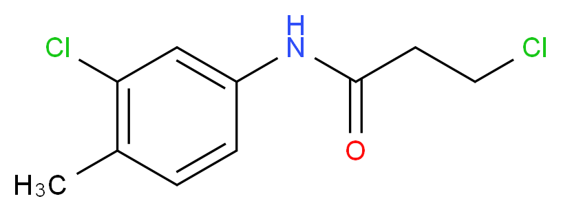 3-Chloro-N-(3-chloro-4-methylphenyl)propanamide_分子结构_CAS_51318-77-5)