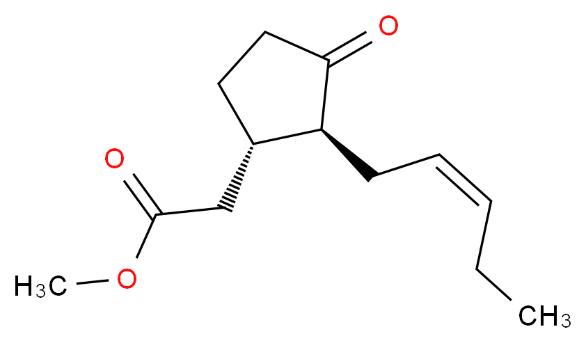 methyl 2-[(1S,2S)-3-oxo-2-[(2Z)-pent-2-en-1-yl]cyclopentyl]acetate_分子结构_CAS_20073-13-6