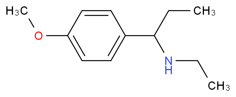 ethyl[1-(4-methoxyphenyl)propyl]amine_分子结构_CAS_40023-81-2