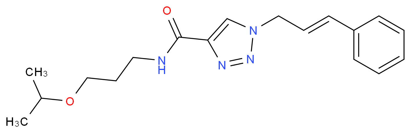 N-(3-isopropoxypropyl)-1-[(2E)-3-phenyl-2-propen-1-yl]-1H-1,2,3-triazole-4-carboxamide_分子结构_CAS_)