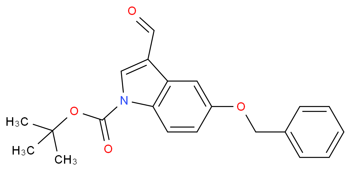 1-Boc-5-benzyloxy-3-formylindole_分子结构_CAS_914348-98-4)