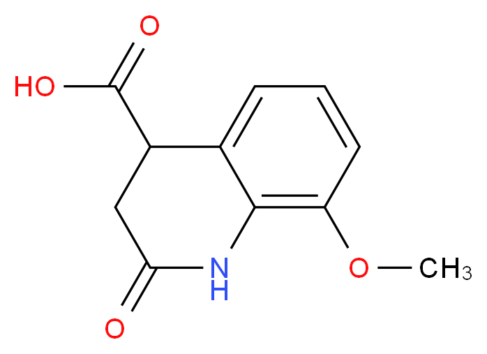 8-methoxy-2-oxo-1,2,3,4-tetrahydroquinoline-4-carboxylic acid_分子结构_CAS_959237-46-8)