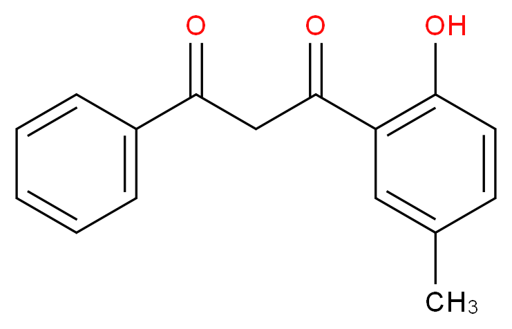 1-(2-hydroxy-5-methylphenyl)-3-phenylpropane-1,3-dione_分子结构_CAS_29976-82-7