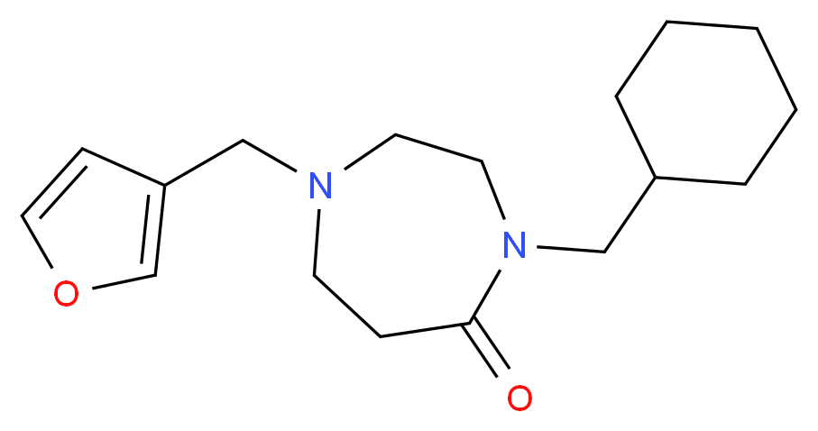 4-(cyclohexylmethyl)-1-(3-furylmethyl)-1,4-diazepan-5-one_分子结构_CAS_)