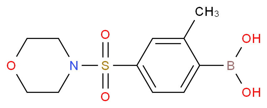 (2-Methyl-4-(morpholinosulfonyl)phenyl)boronic acid_分子结构_CAS_1217501-53-5)