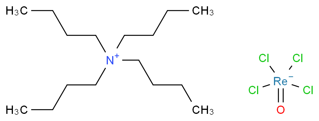 tetrabutylazanium; tetrachloro(oxo)rheniumuide_分子结构_CAS_53675-30-2